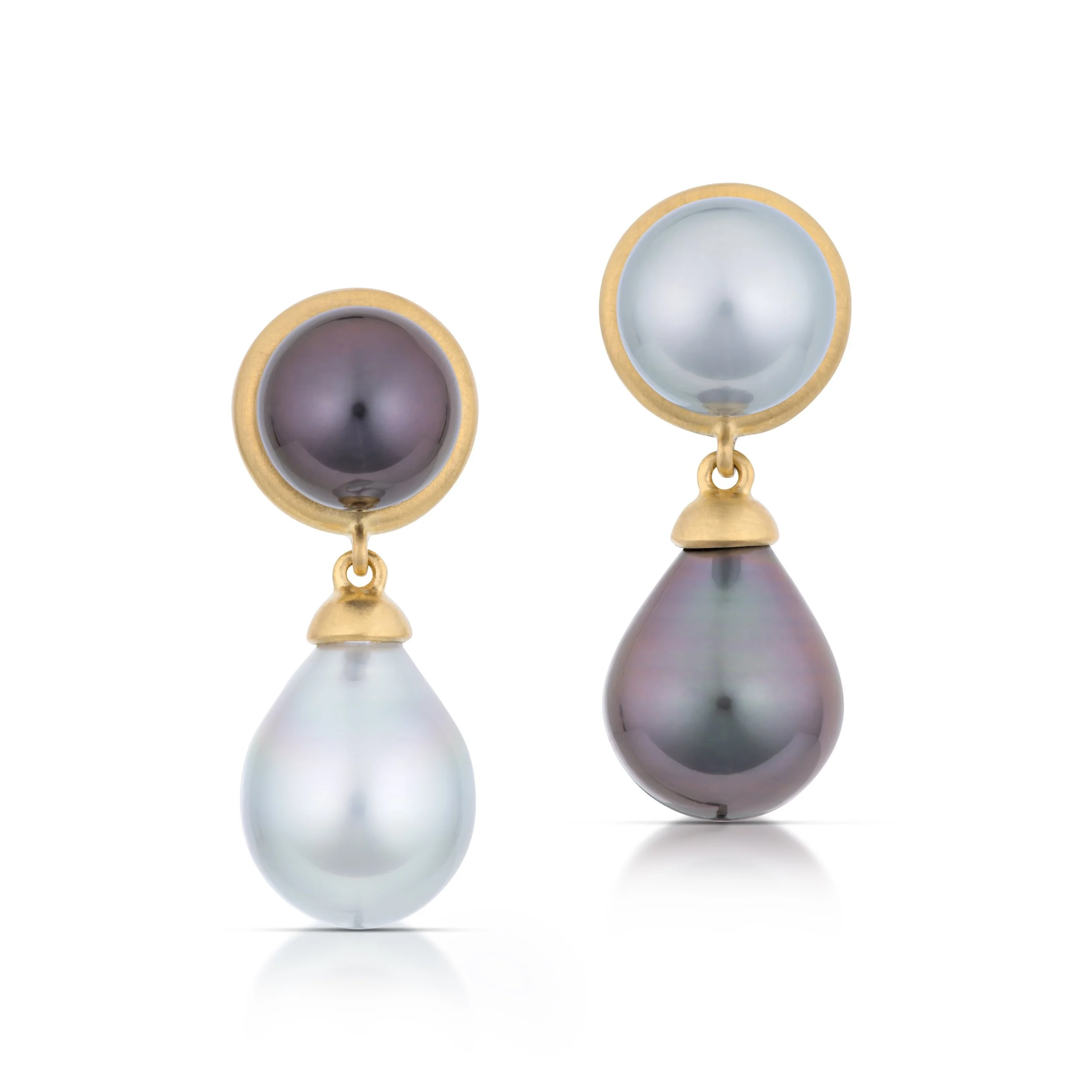 イヤリング TATIANA Color Trim Heart Pearl Earrings EC1908 TATIANA】Color trim Heart Pearl Earring EC1908〜ピアス